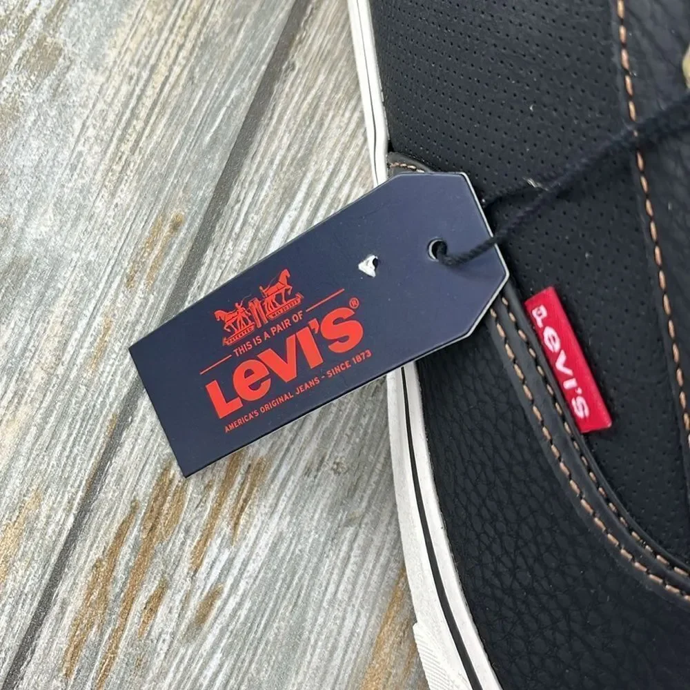 Levi's Mens Black Ethan Casual Fashion Sneaker Shoes Size 9
